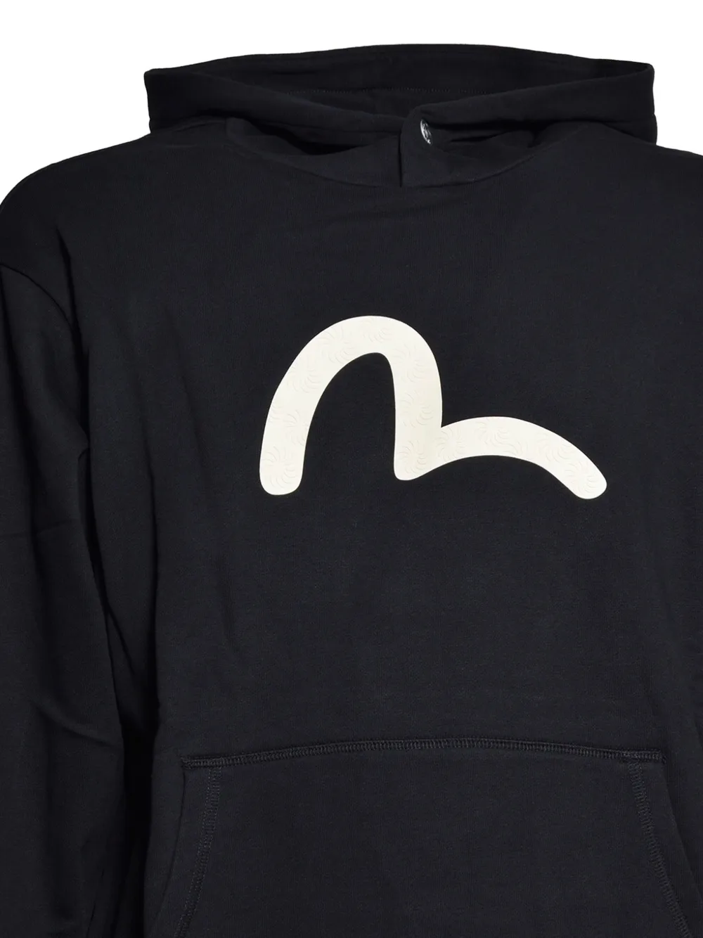 EVISU Seagull-print hoodie Zwart