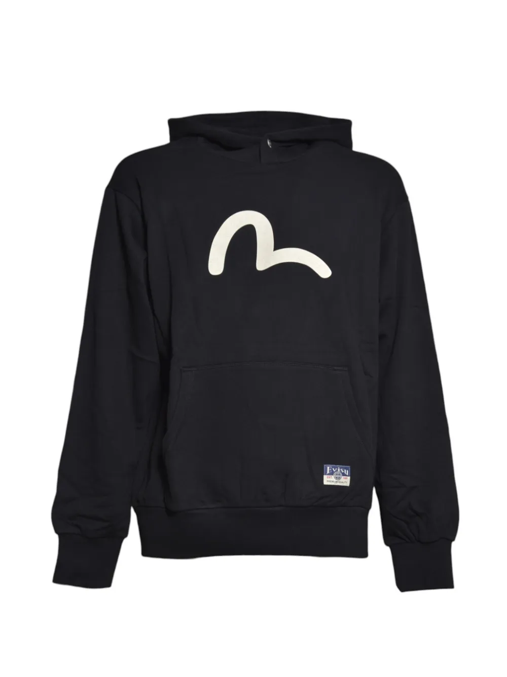 EVISU Seagull-print hoodie Zwart