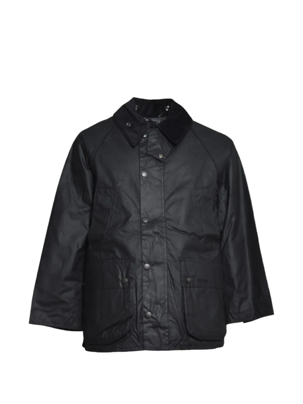 Barbour oversized Bedale waxed jacket - Nero