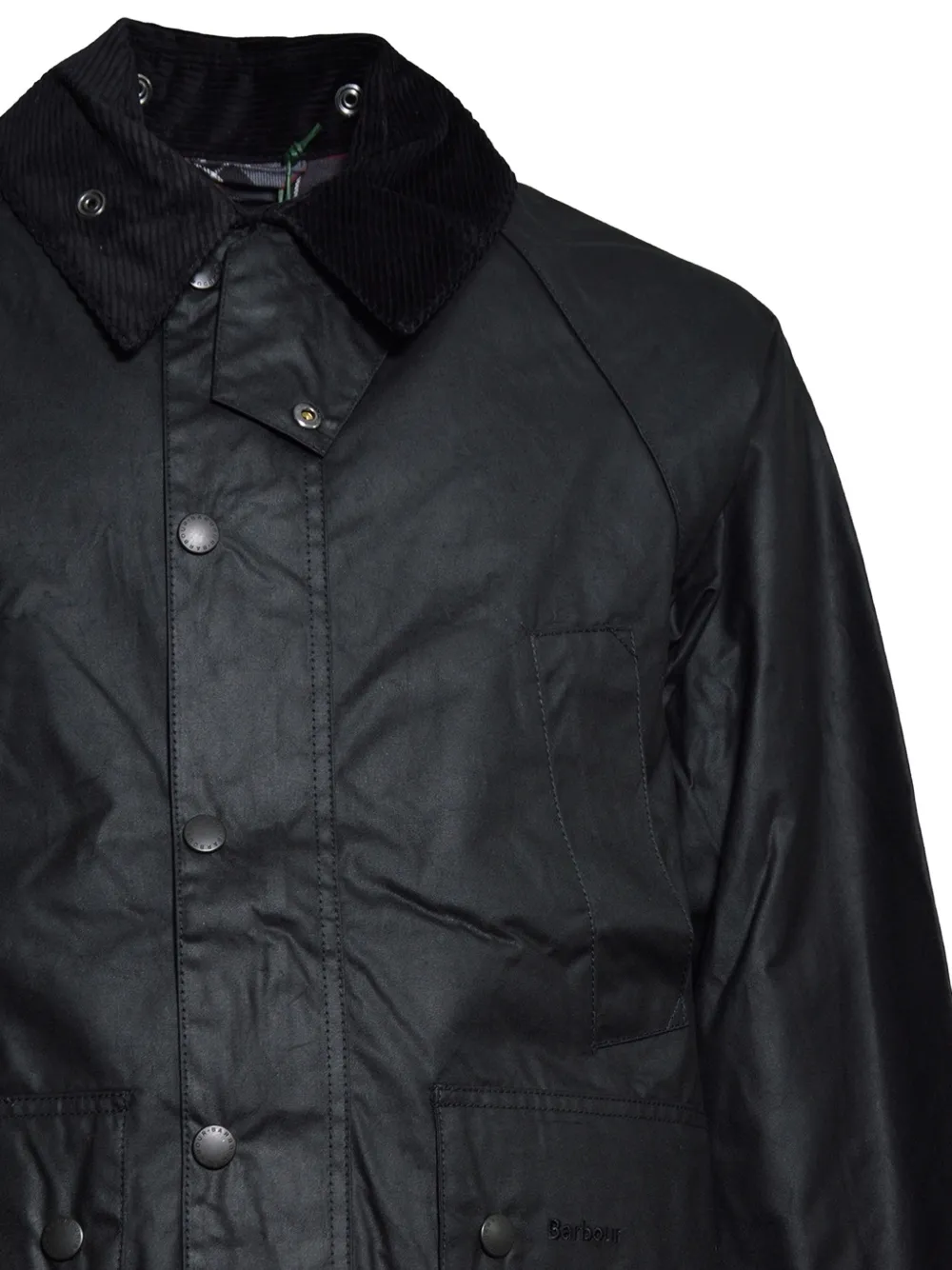 Barbour oversized Bedale waxed jacket Zwart