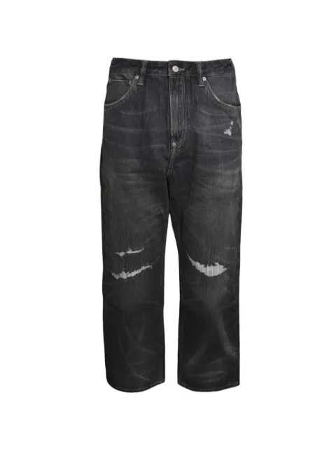 EVISU Kanji "Ebisu" print-distressed straight-leg jeans