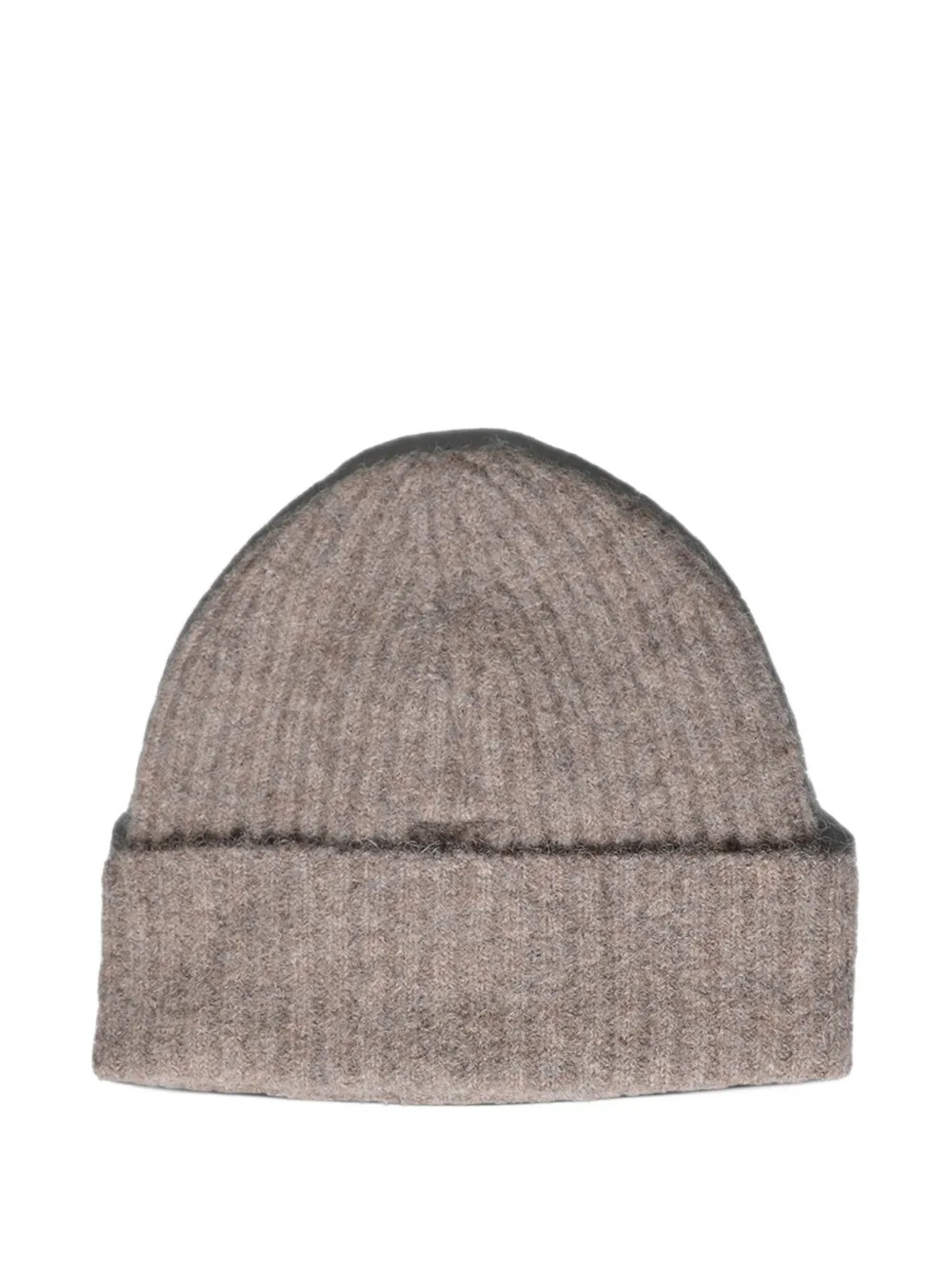 MC2 Saint Barth Nut Wengen alpaca blend beanie with logo embroidery Bruin