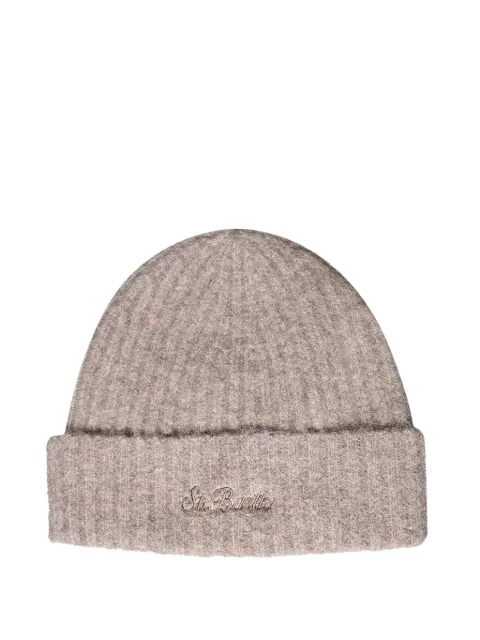 MC2 Saint Barth Nut Wengen alpaca blend beanie with logo embroidery
