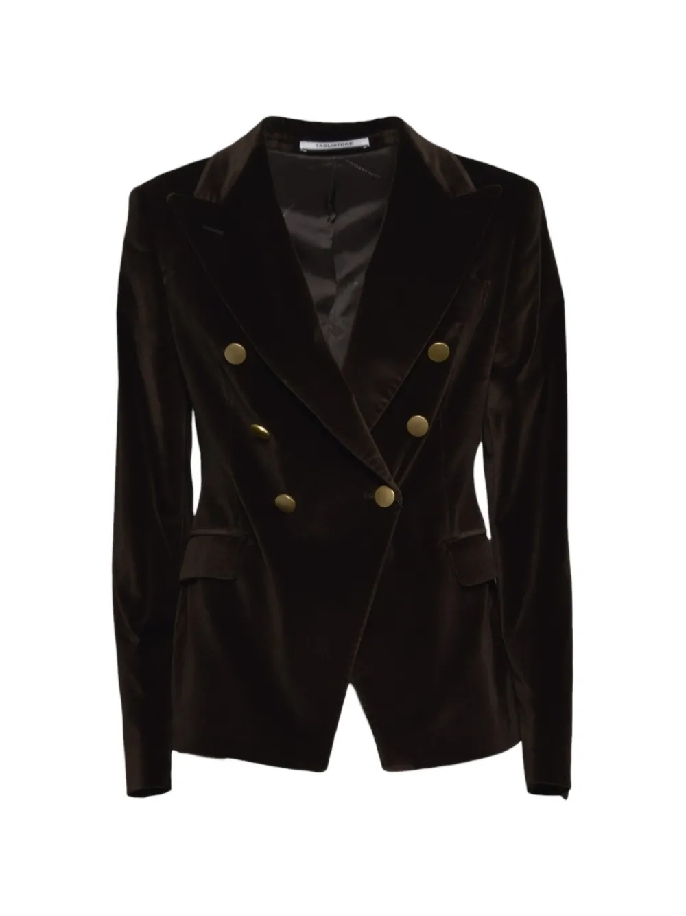 Tagliatore double-breasted velvet blazer Bruin