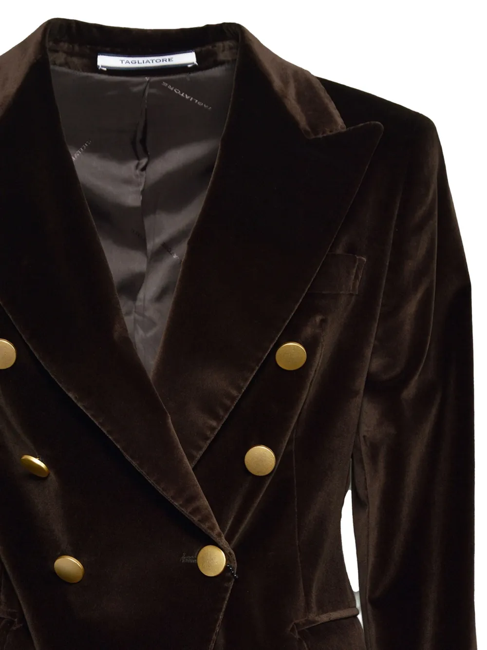 Tagliatore double-breasted velvet blazer Bruin