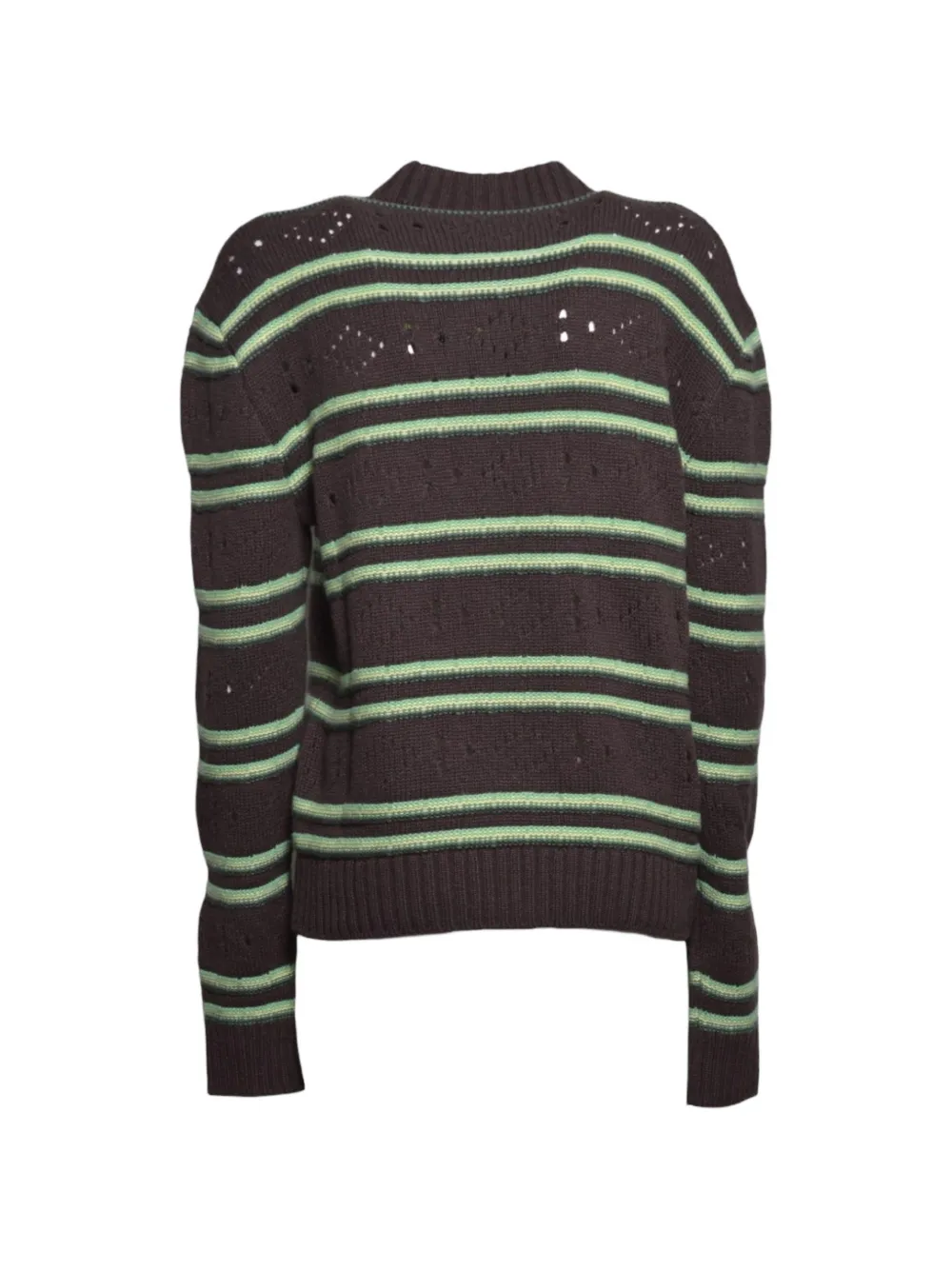Marni striped distressed-effect sweater Bruin