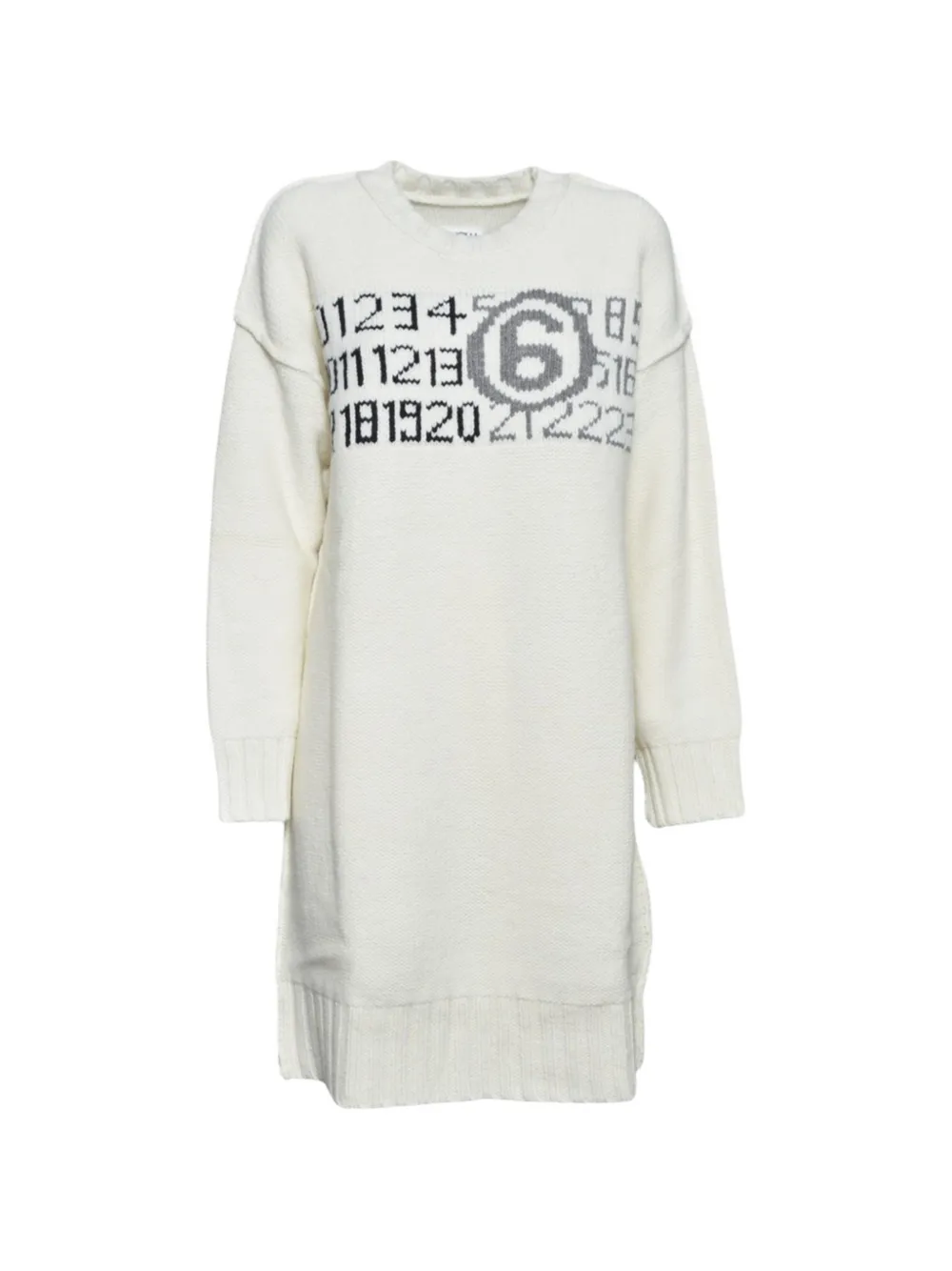 MM6 Maison Margiela Kids Numeric Signature logo sweater - Weiß