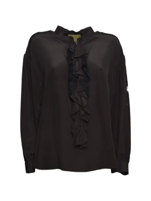 MOMONÌ Nelia ruffled lace-trim blouse