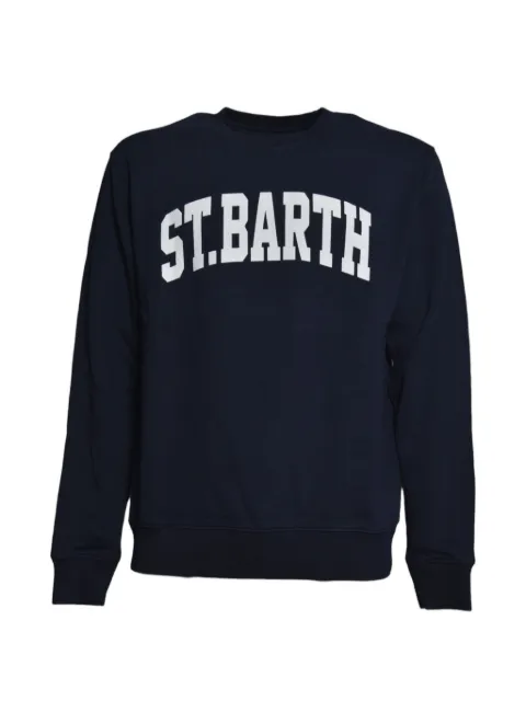 MC2 Saint Barth navy blue Soho cotton sweatshirt with St. Barth print