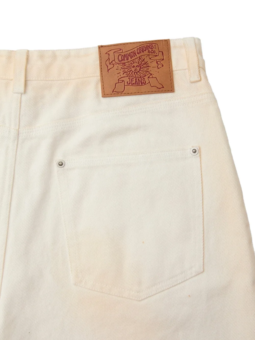 COOR straight-cut washed jeans Wit