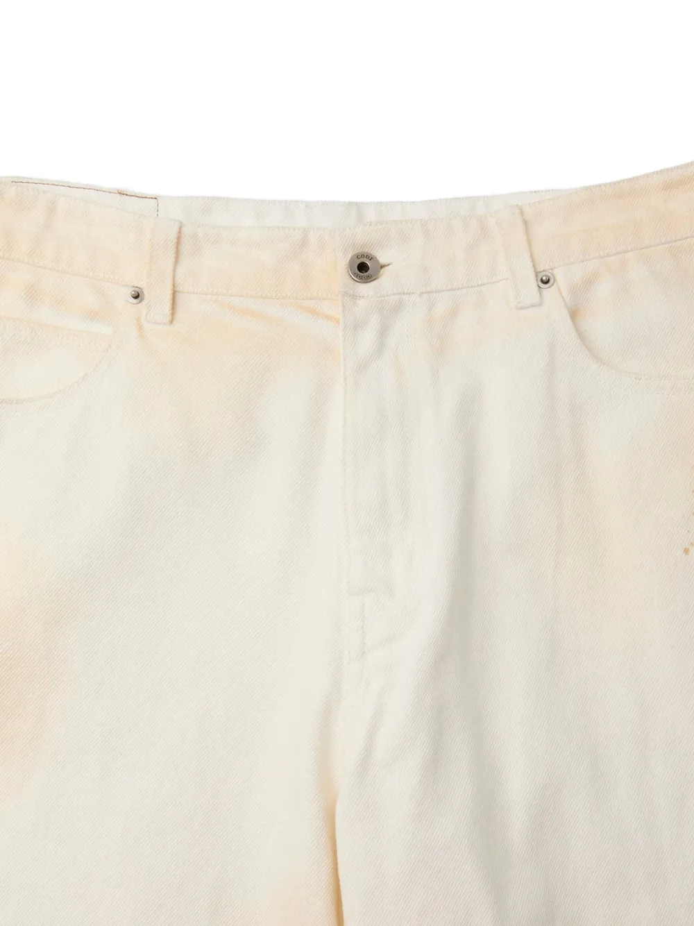 COOR straight-cut washed jeans Wit