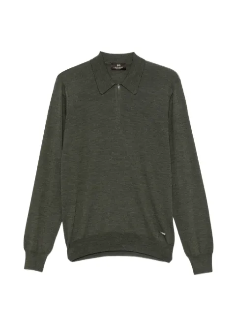Enrico Mandelli quarter-zip knitted polo shirt
