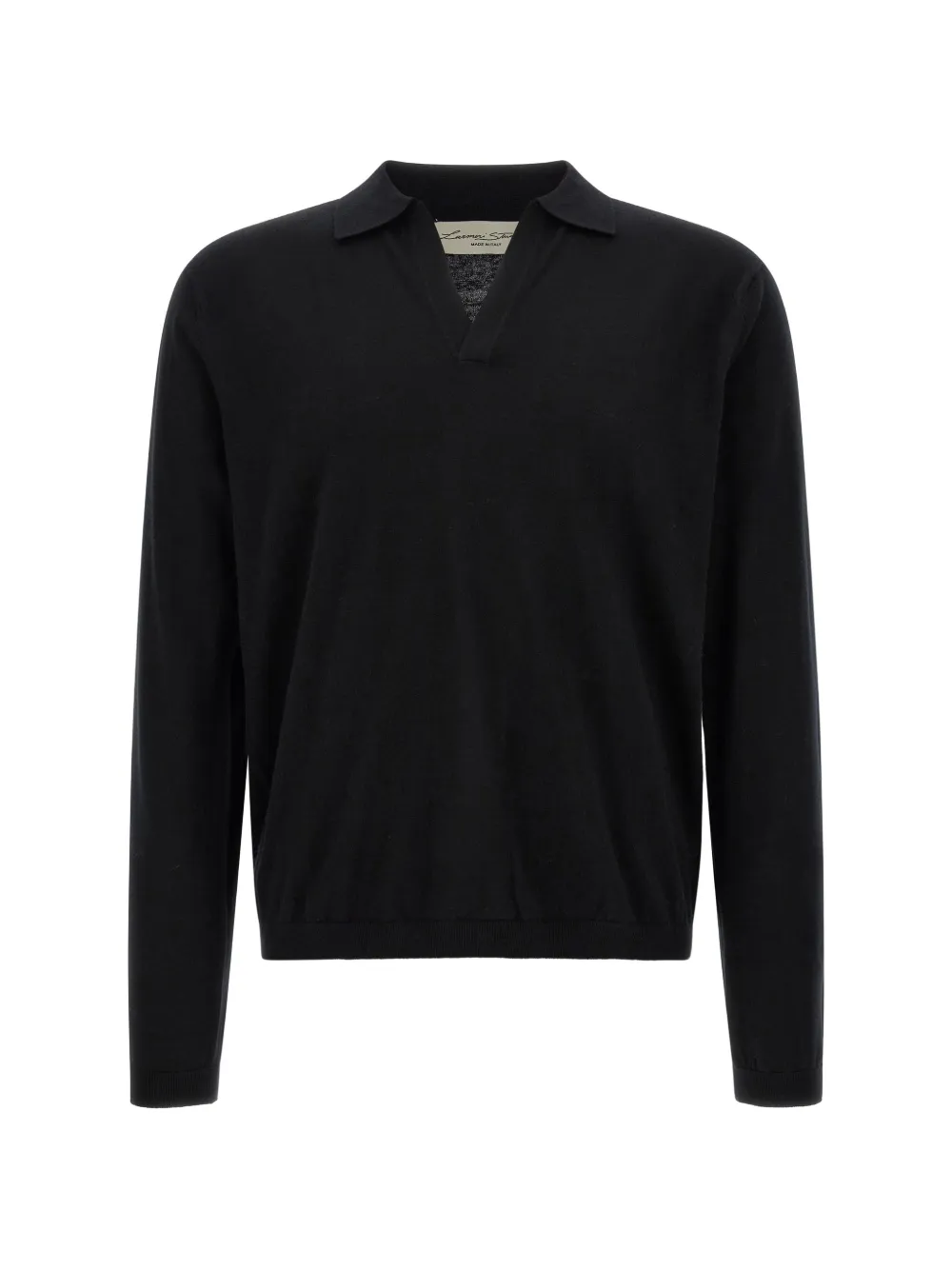 LARMERI STUDIO Touch long-sleeved polo shirt - Nero