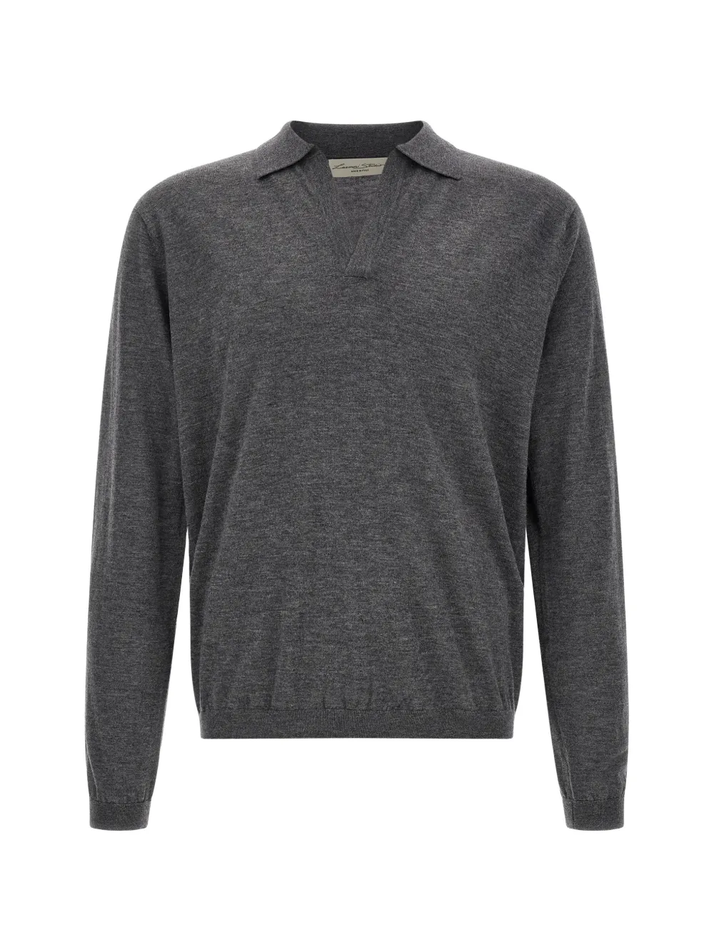 LARMERI STUDIO Touch V-neck polo shirt - Grigio