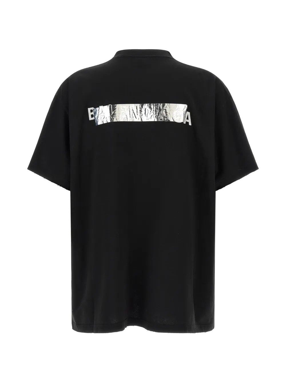 Balenciaga Silver Tape T-shirt Zwart