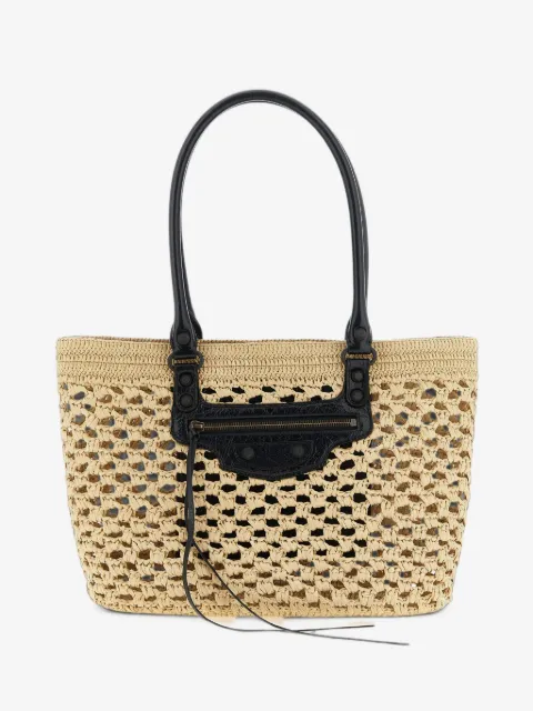 Le City Basket Medium in natural/black bag