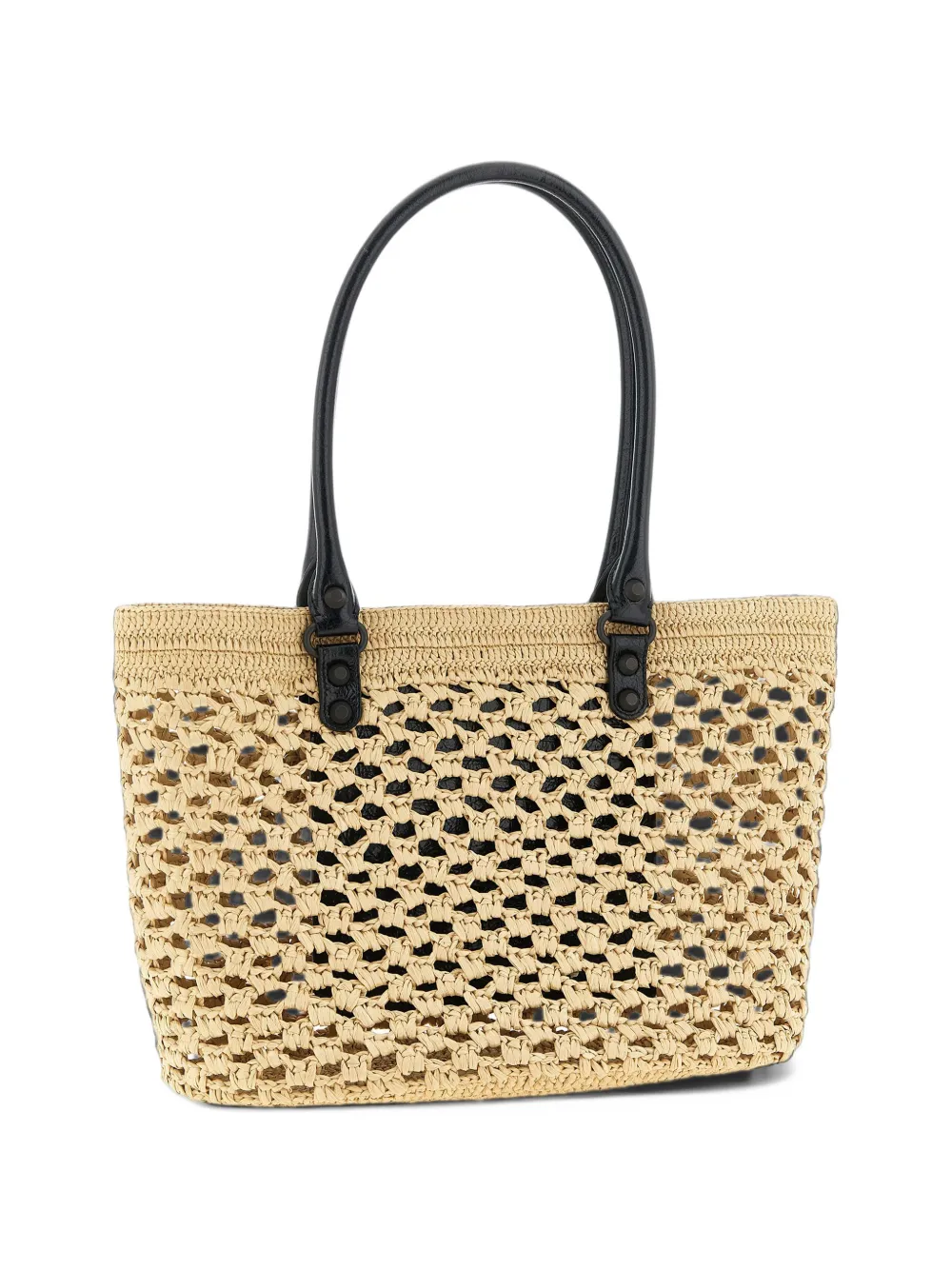 Balenciaga Le City Basket Medium in natural black bag Beige