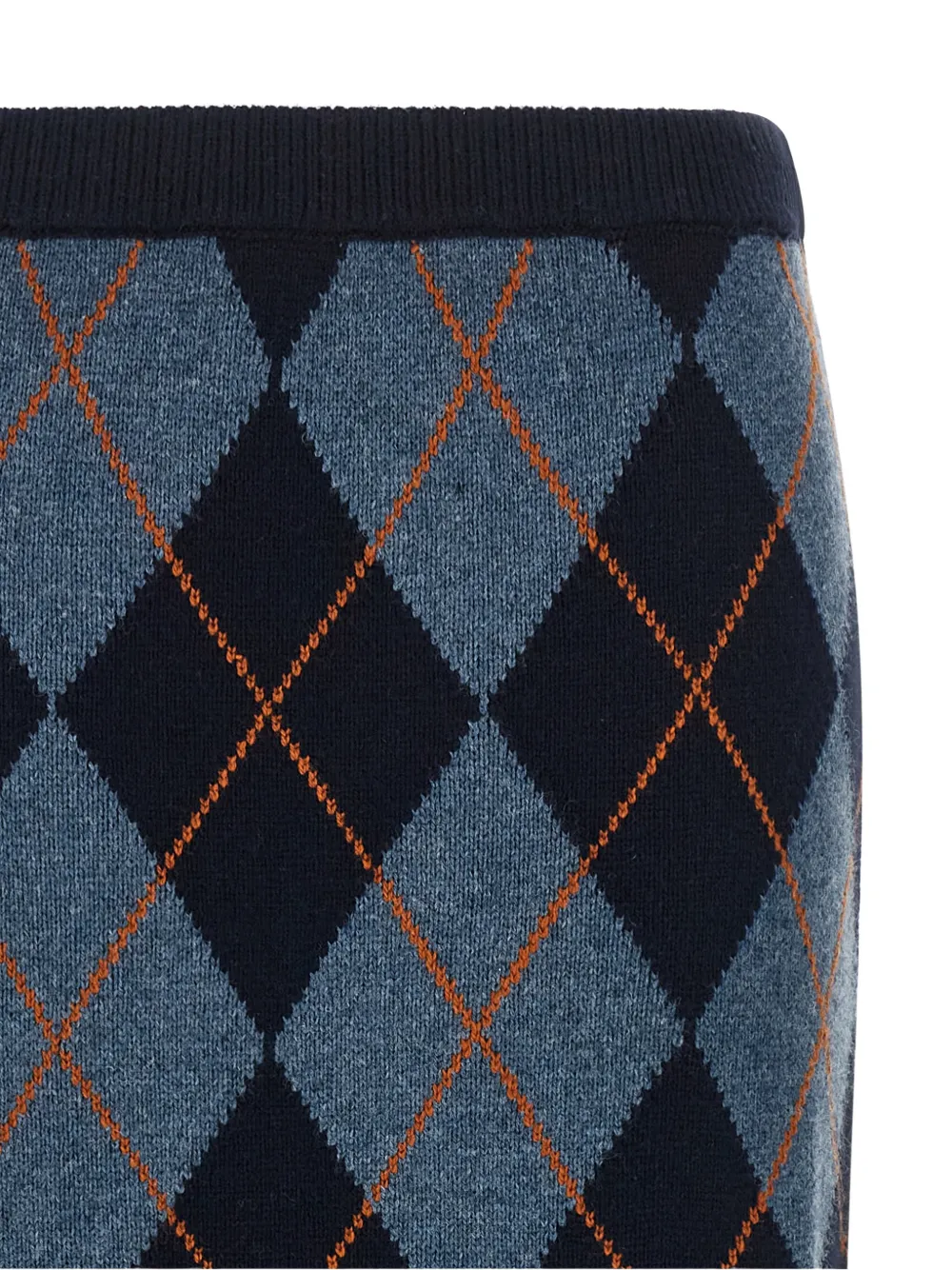 TWINSET jacquard-diamond skirt Blauw