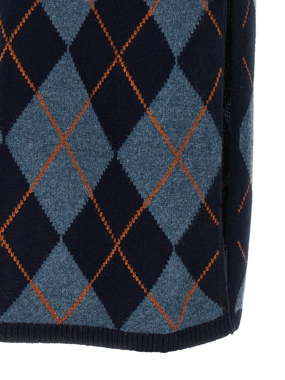 TWINSET jacquard-diamond skirt Blauw