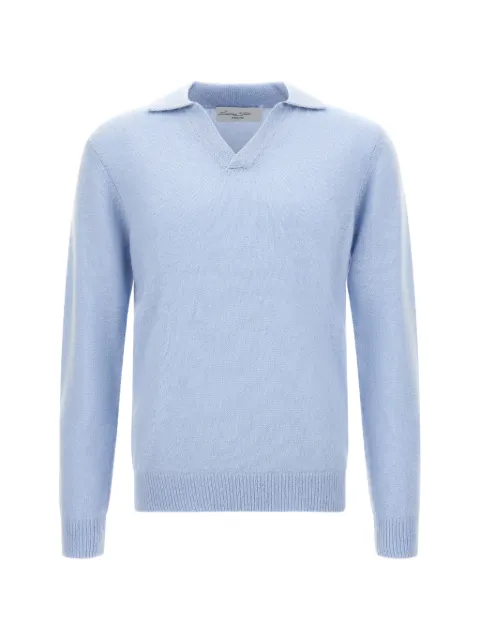  LARMERI STUDIO long-sleeve cashmere polo shirt