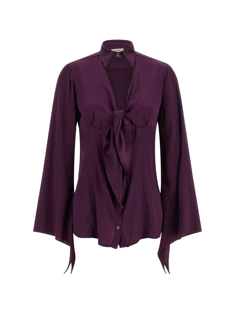 DI.LA3 PARI' Nodo knot-detail silk shirt - Purple