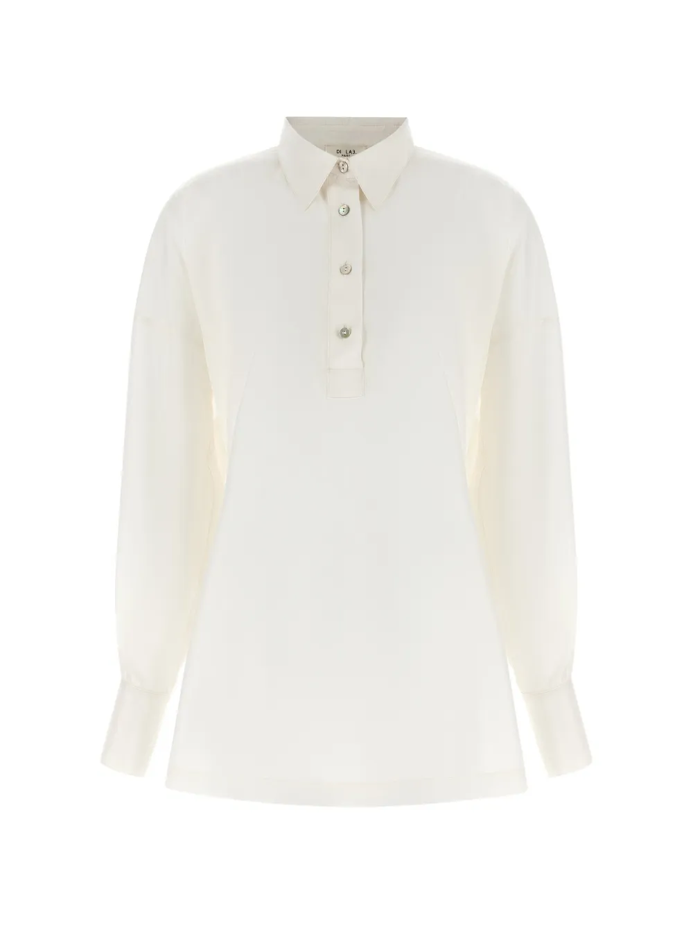 DI.LA3 PARI' Rimborso silk polo shirt - Bianco