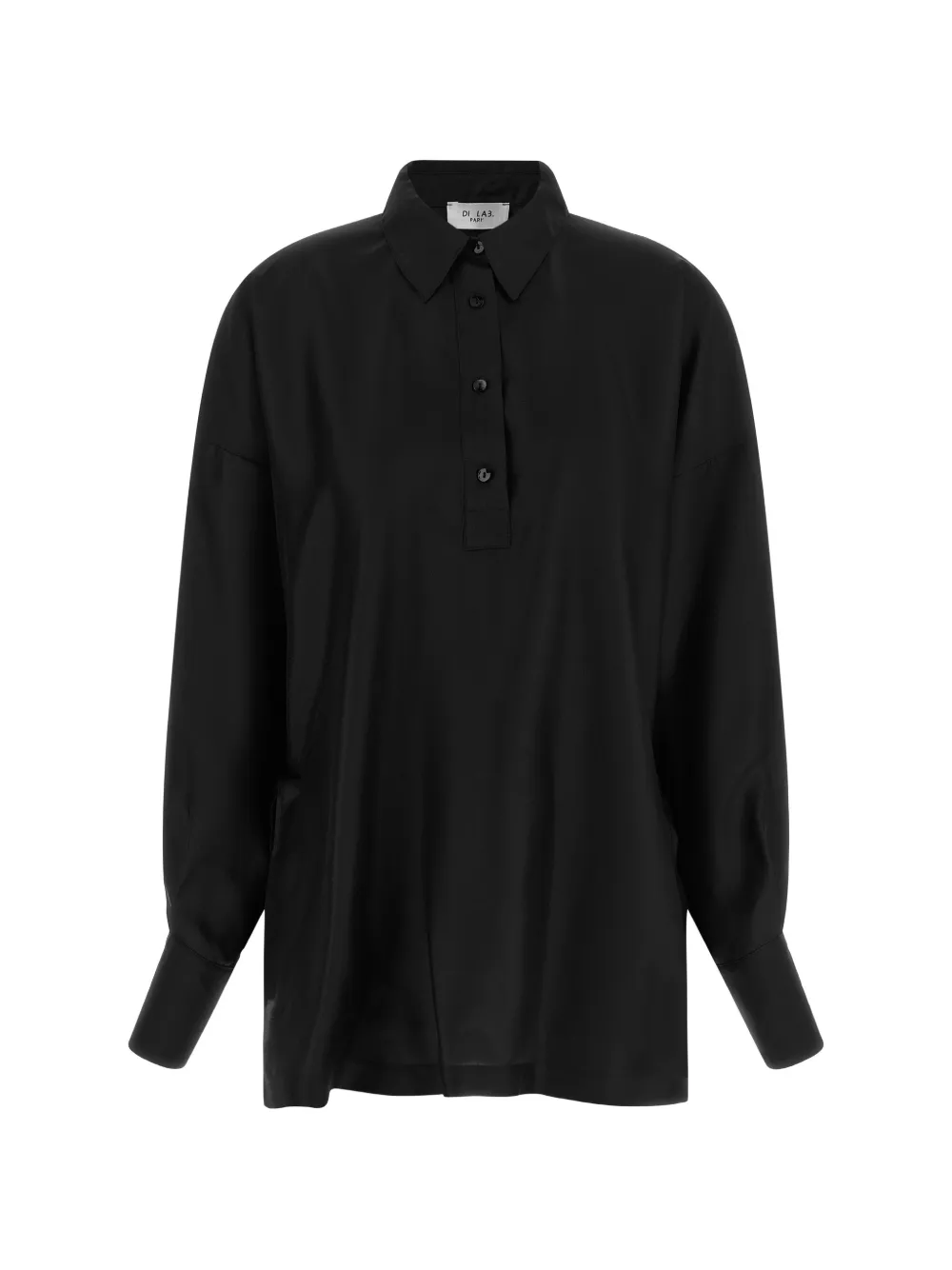 DI.LA3 PARI' Rimborso silk polo shirt - Nero