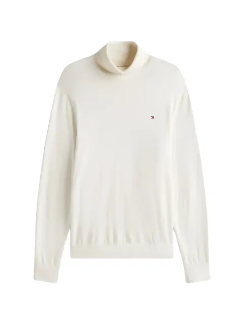 Tommy Hilfiger embroidered-logo roll-neck sweater
