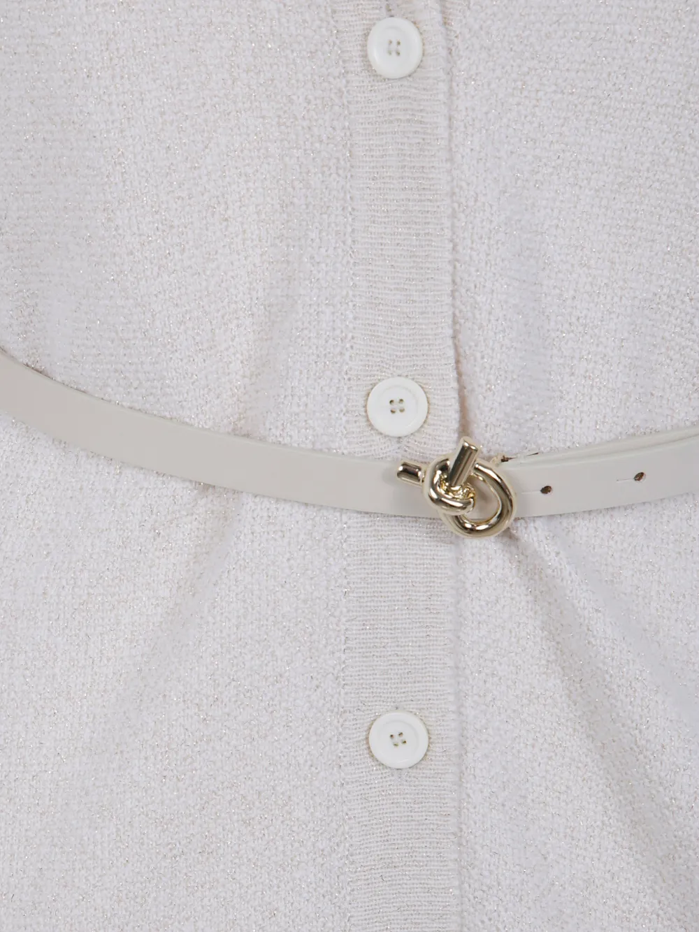 Fabiana Filippi belted V-neck cardigan Beige