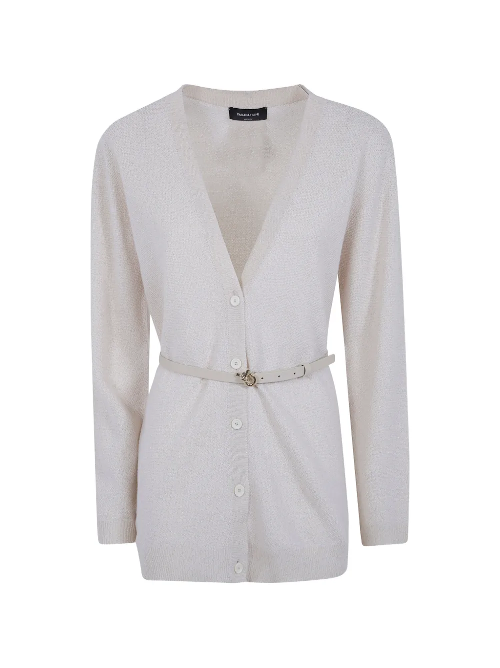 Fabiana Filippi belted V-neck cardigan - Toni neutri