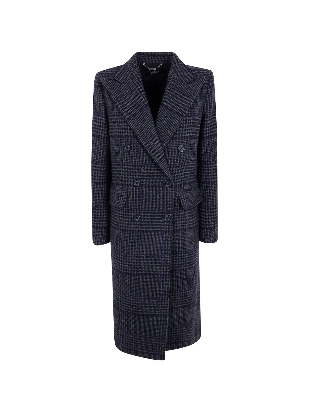 Lauren Ralph Lauren double-breasted Glen-check coat - Grau