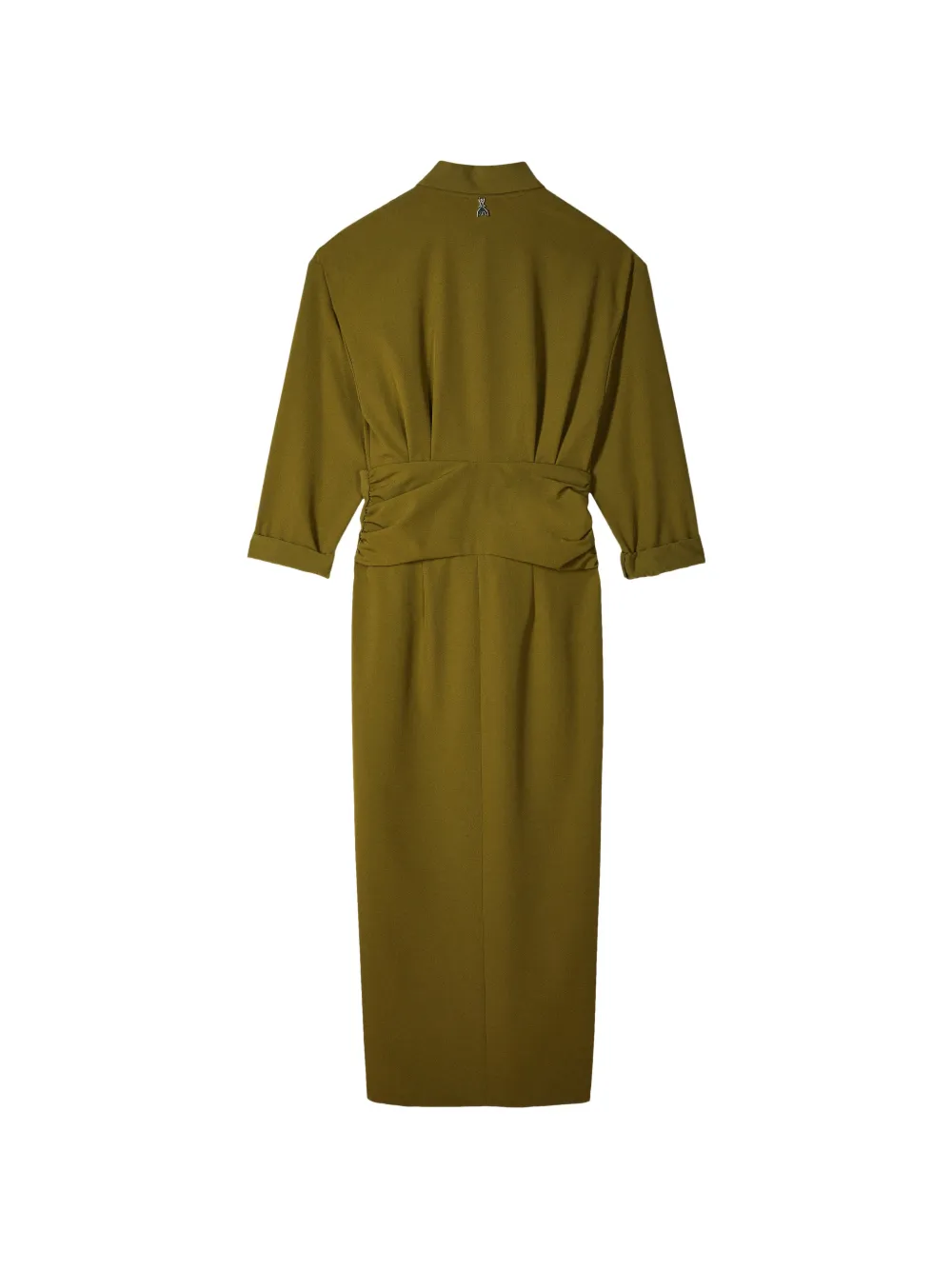 Patrizia Pepe belted shirt midi dress Groen