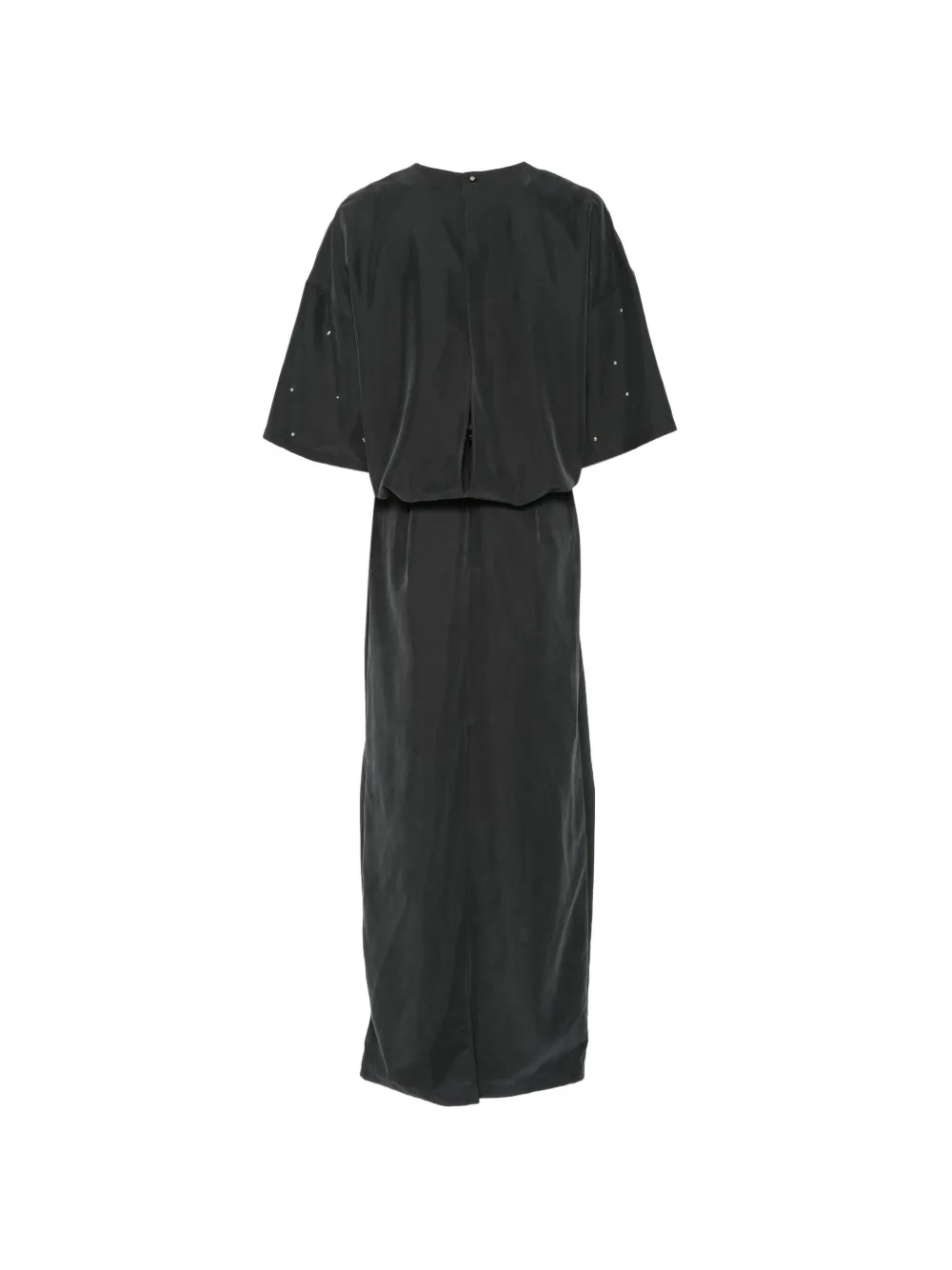 Alysi crystal-embellished short-sleeve maxi dress Zwart