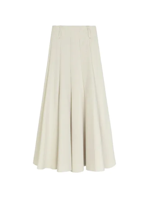 Alysi pleated A-line midi skirt