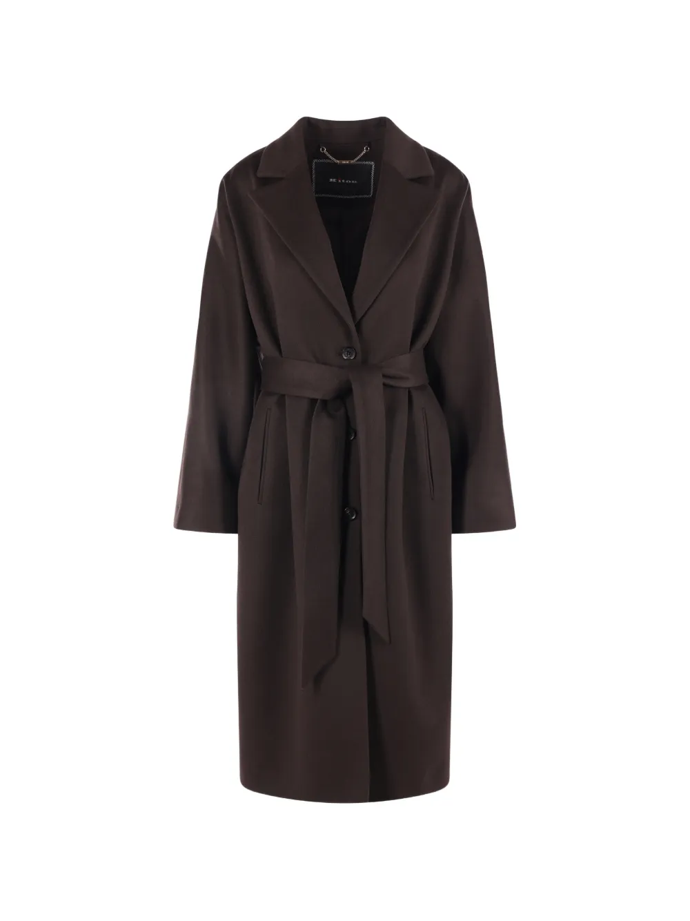 Kiton belted cashmere coat Bruin