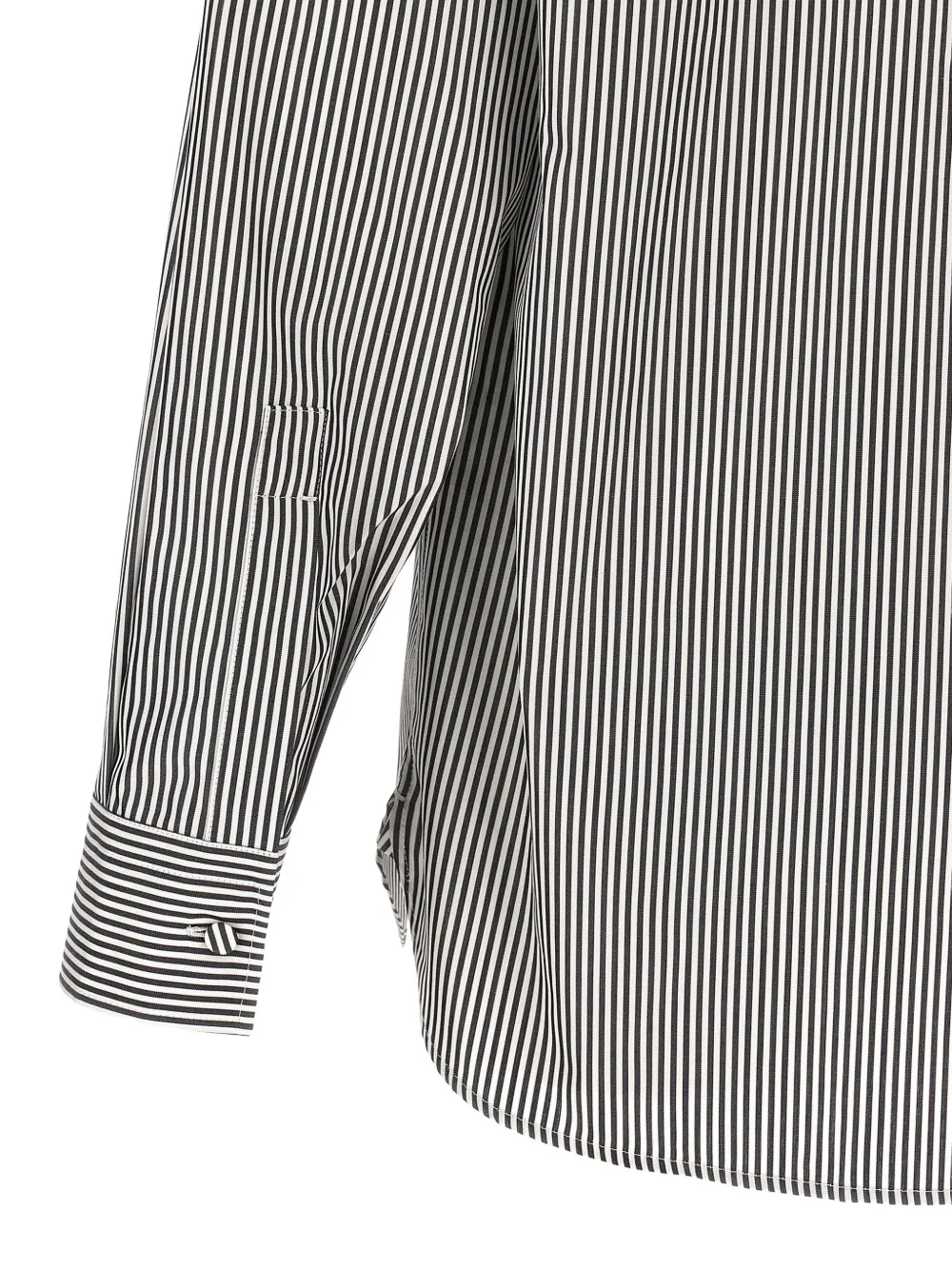 TOM FORD fine bengal stripe fluid fit shirt Wit