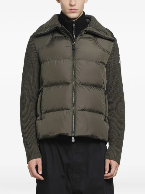 Moncler Grenoble quilted panel-knit jacket