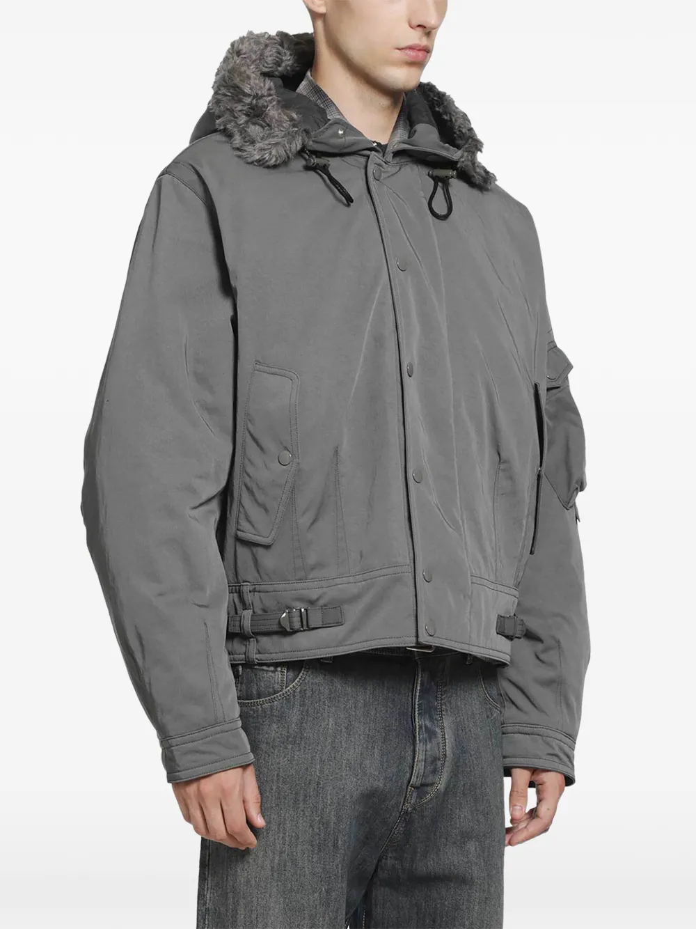 OUR LEGACY Orbit jacket vapor alloy ripple nylon twill Groen