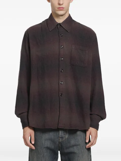 OUR LEGACY Above shirt cordial dusk check grain weave