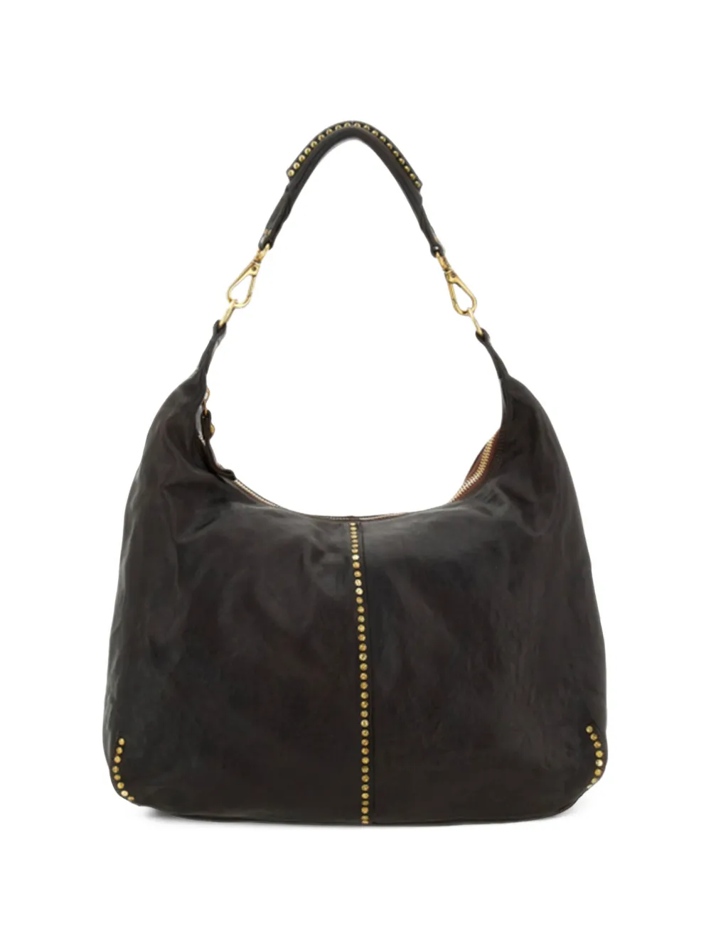 Campomaggi studded shoulder bag Bruin