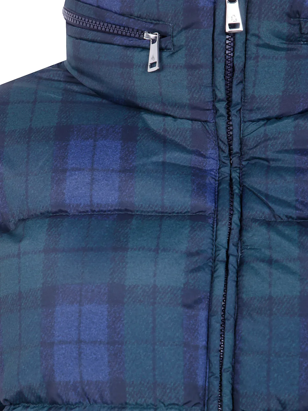 Lauren Ralph Lauren Blackwatch tartan quilted puffer jacket Blauw