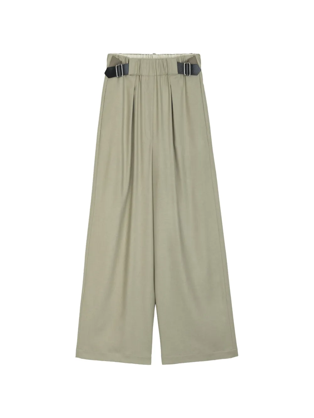 Alysi buckled-waist wide-leg trousers Beige