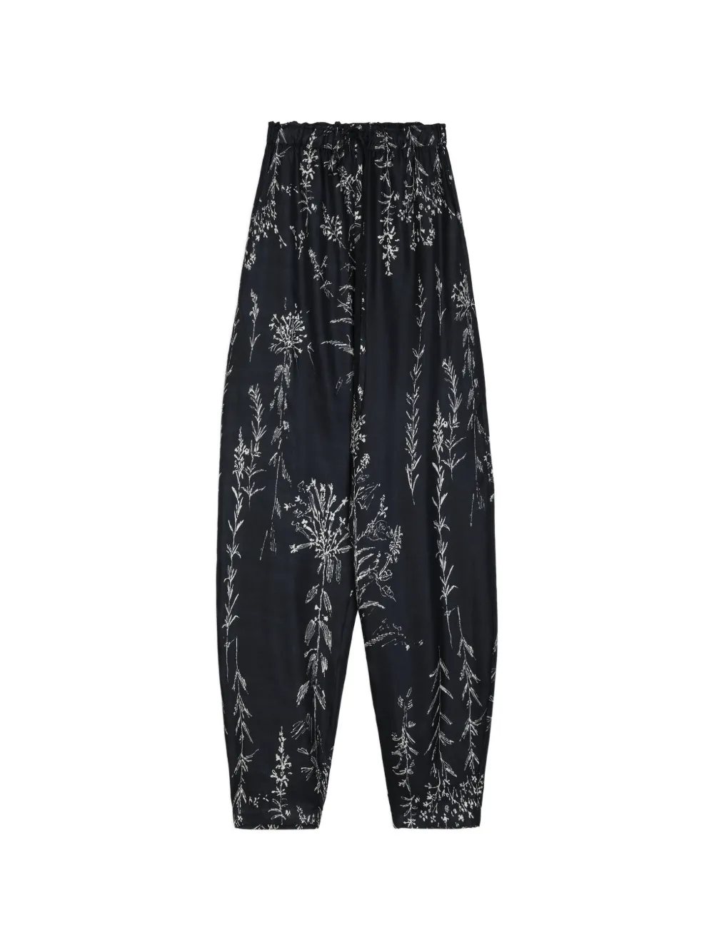 Alysi floral-print trousers Zwart