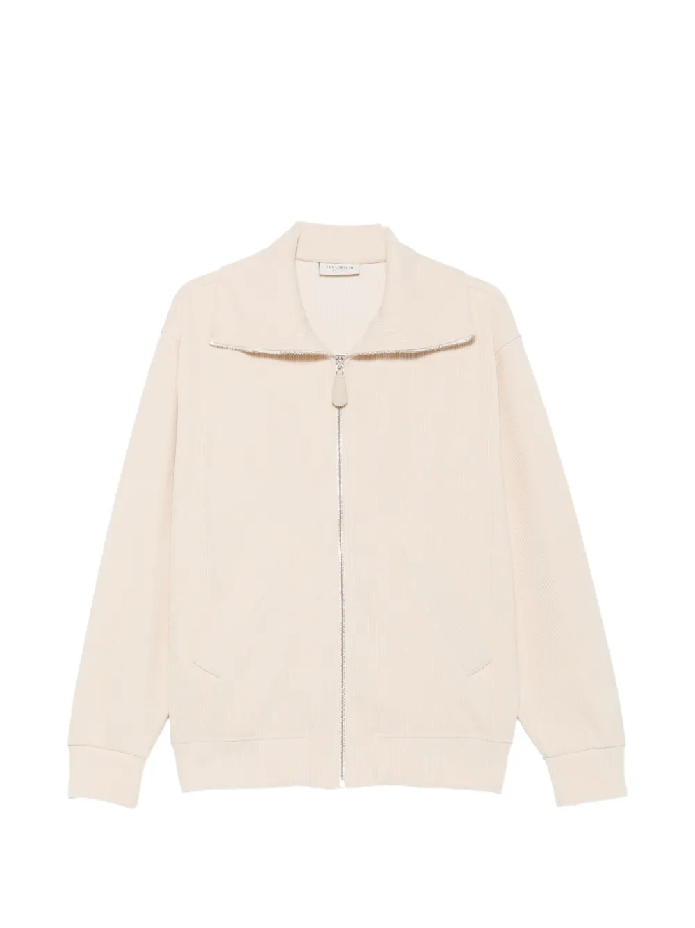 YES LONDON zip-up ribbed-collar cardigan - Toni neutri