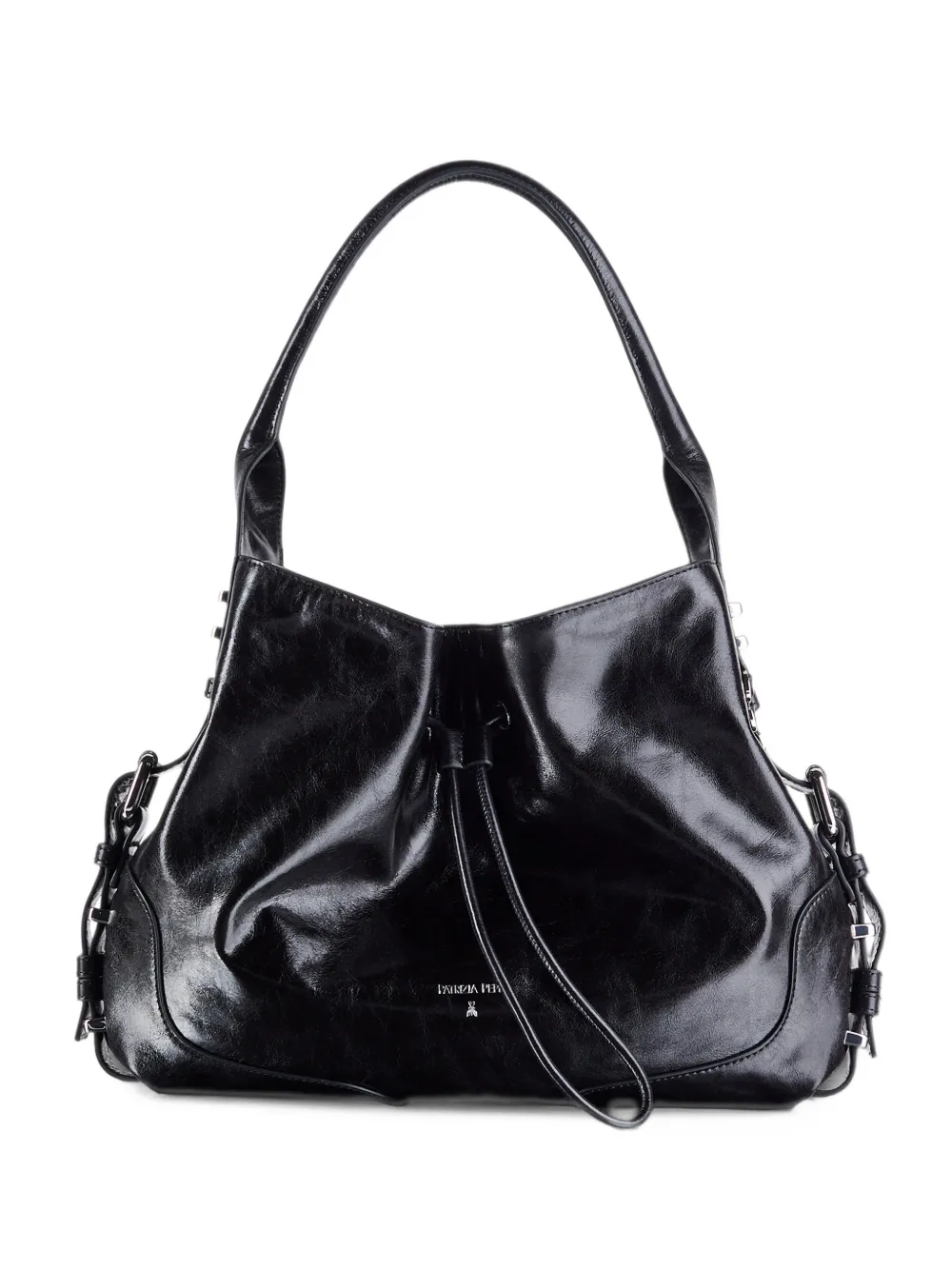 Patrizia Pepe drawstring buckled shoulder bag - Nero