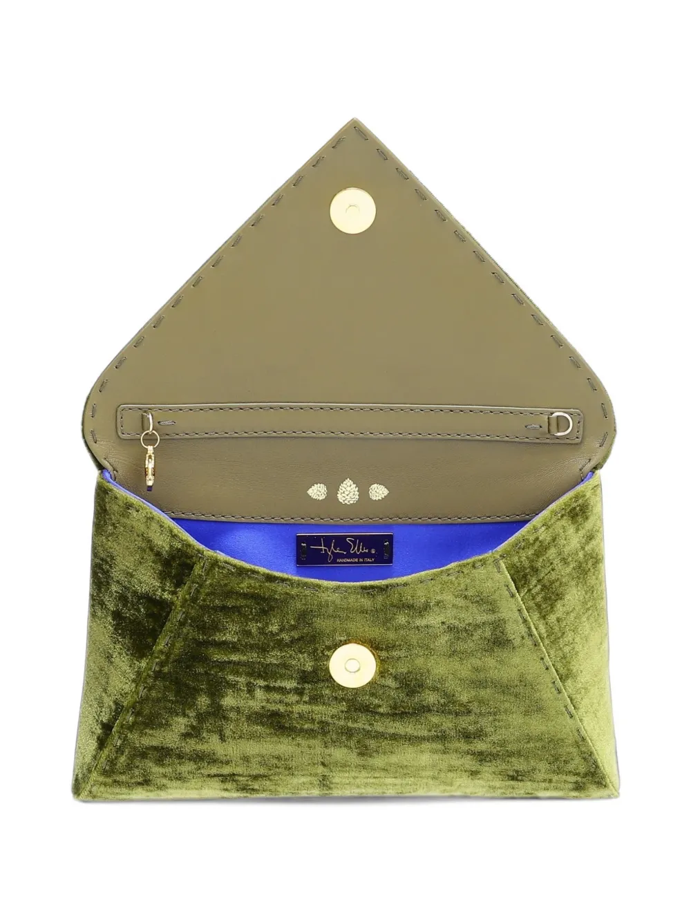 Tyler Ellis Lee Pouchet 20 velvet clutch bag Groen