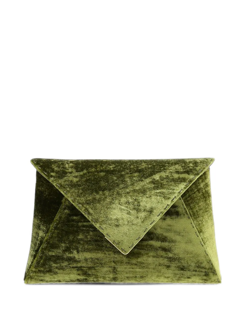 Tyler Ellis Lee Pouchet 20 velvet clutch bag - Verde