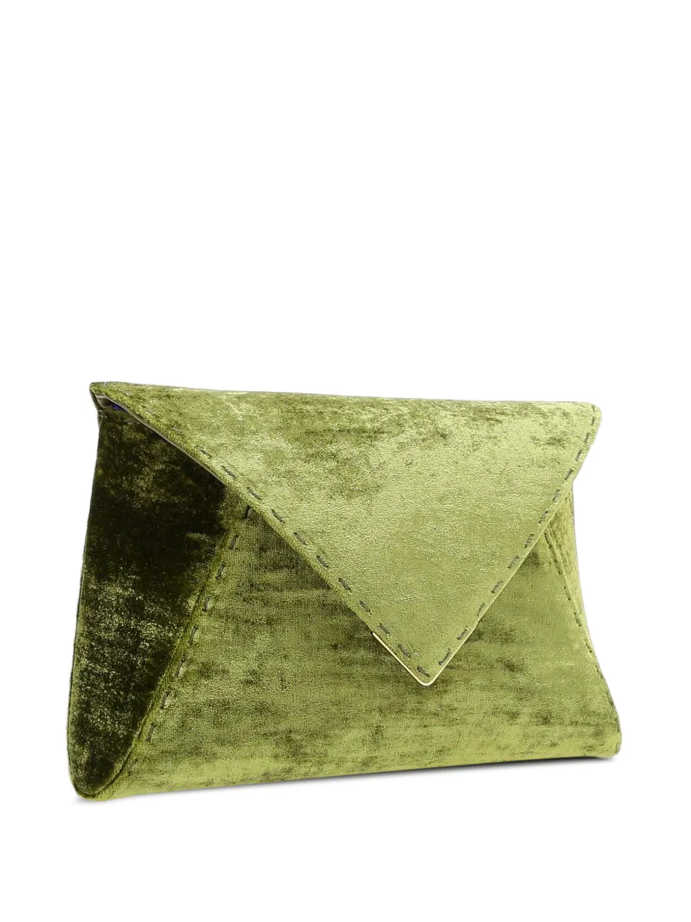 Tyler Ellis Lee Pouchet 20 velvet clutch bag Groen