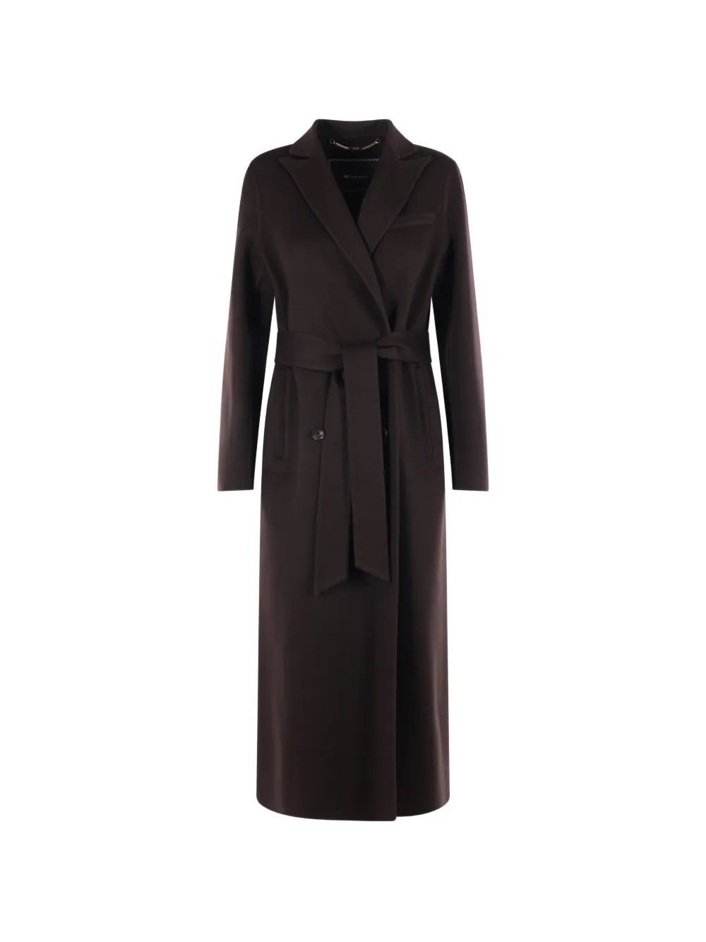 Kiton belted double-breasted coat Bruin