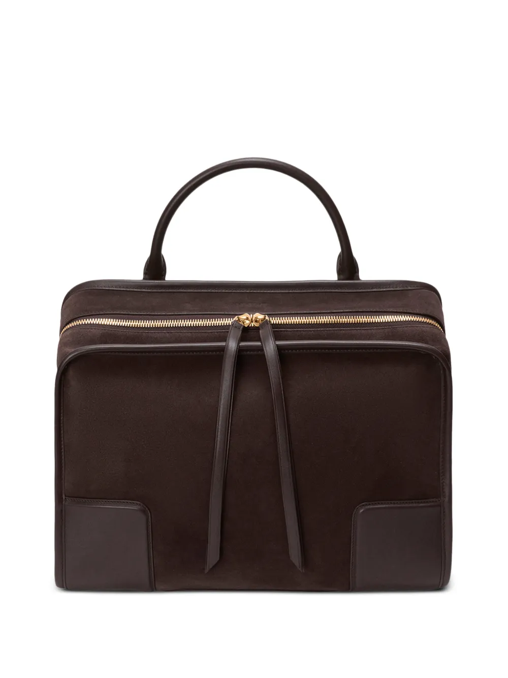LOEWE Large Amazona 180 bag in suede - Marrone